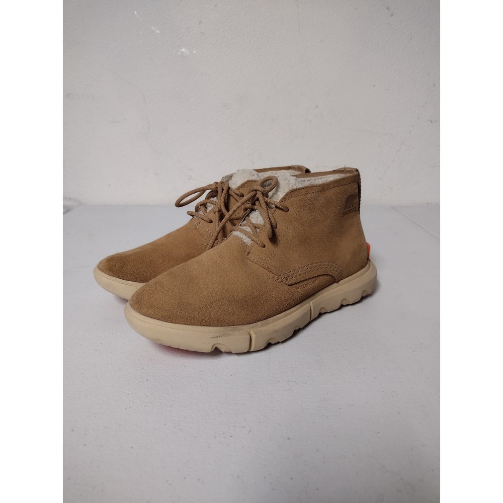 Sorel Kinetic Impact II Wonder Lace Waterproof Tan Suede Boots Womens 5.5 NL5027
